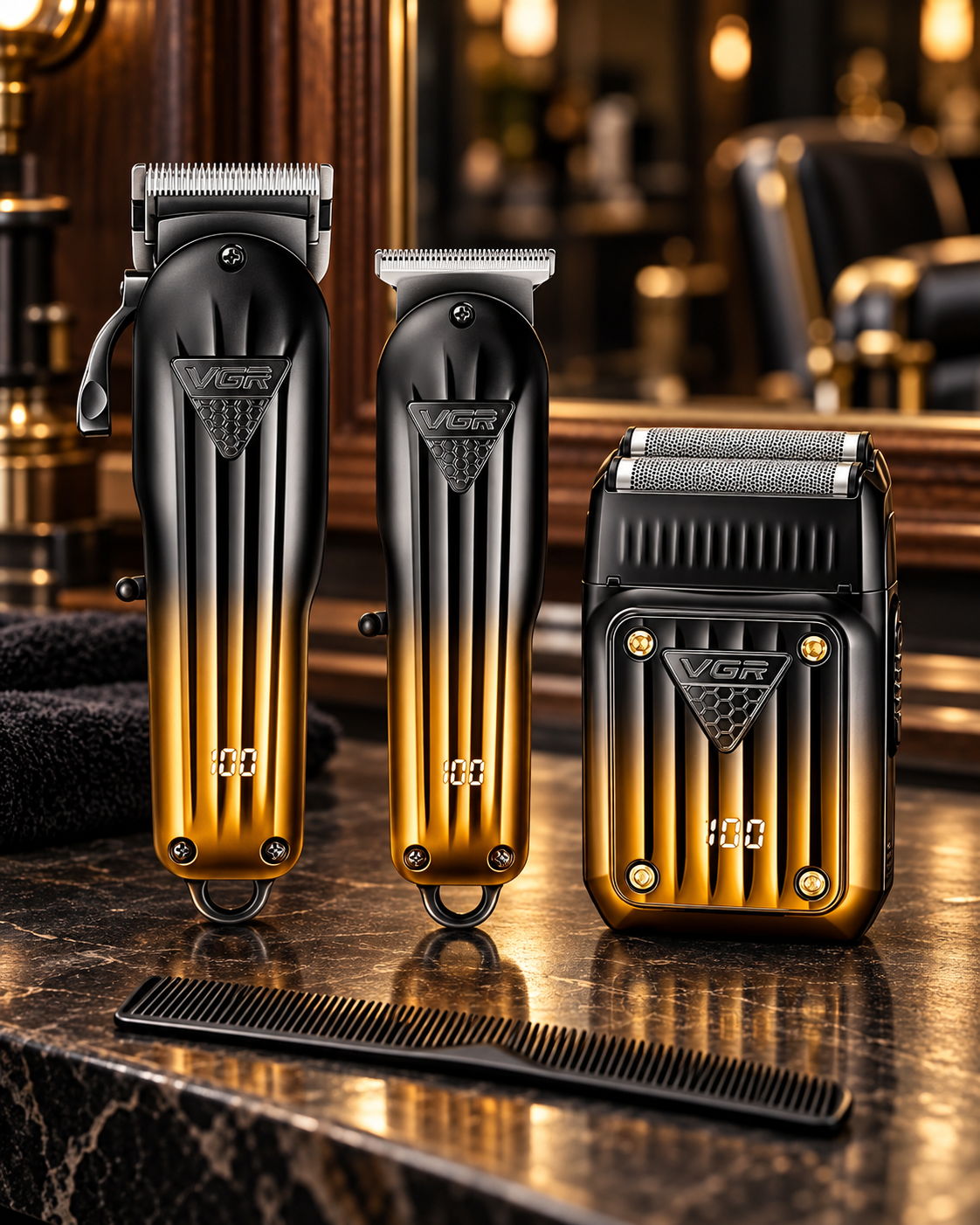 Hair Trimmer Professional Electric Shaver Adjustable Trimmer Barber Clippers Beard Trimmer Razors Foil Shaver for Men V-644